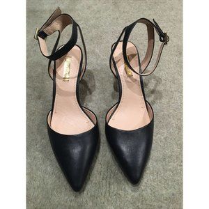 LIGHT USE Louise Et Cie Women's Esperance 6M Blue Calf Leather Pumps Heel 2"-3"